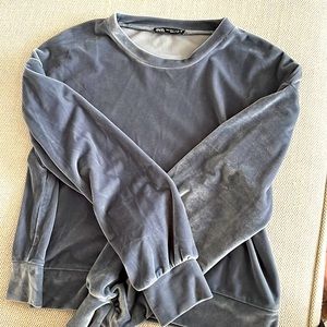 Zara sweatshirt chenille, blue.  Size small.